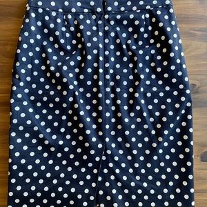 J. Crew Polkadot Pencil Skirt